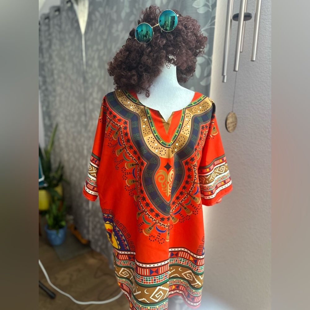 Mens halloween costume size xl glasses wig shirt